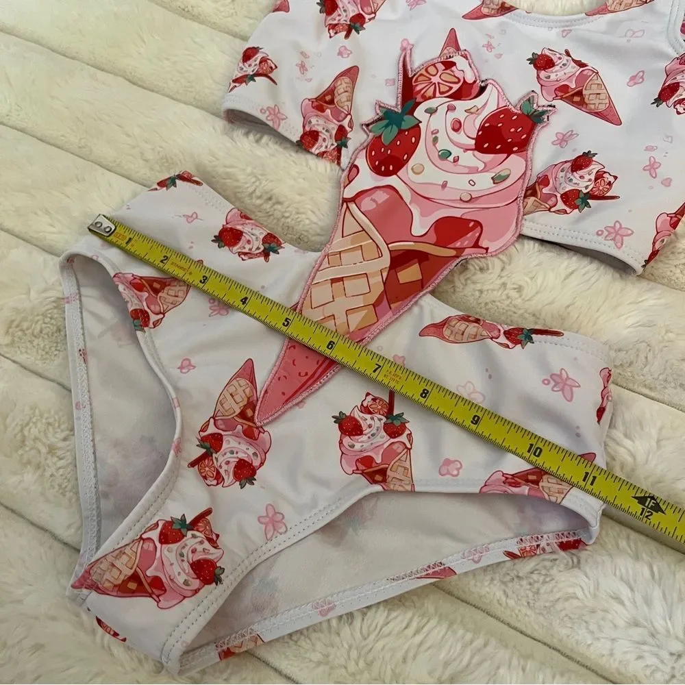 SHEIN ice cream cone girls‎ swimsuit